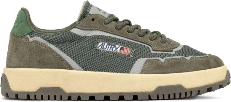 Autry Wildpace Low Suede en Net Sneakers Green Heren