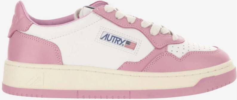 Autry Roze Sneakers met Geperforeerde Neus Roze Dames