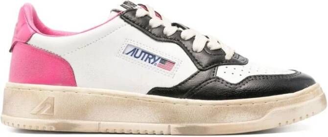 Autry Wit Multikleur Distressed Sneakers Multicolor Dames