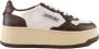 Autry Wit Kastanje Leren Platform Sneakers Brown Dames - Thumbnail 1