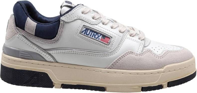 Autry Witte en blauwe suède sneakers Multicolor Heren