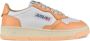 Autry Witte en Oranje Leren Sneakers White Dames - Thumbnail 1