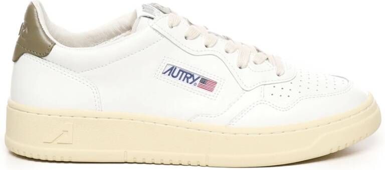 Autry Witte Groene Leren Sneakers White Heren