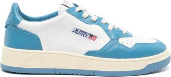 Autry Witte Lage Sneakers Logo Rubberen Zool Blue Heren