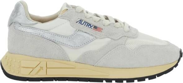 Autry Witte lage sneakers met logo Gray Dames