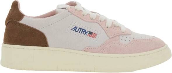 Autry Witte lage sneakers met logodetail Multicolor Dames