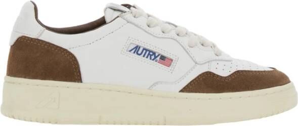 Autry Witte lage sneakers met logodetail White Dames