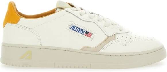 Autry Witte lage sneakers met logopatch Beige Heren