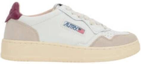 Autry Witte lage sneakers met suède detail White Dames