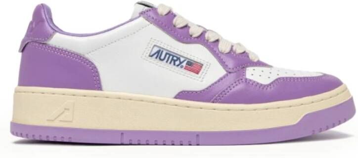 Autry Witte Lavendel Gecombineerde Sneakers Multicolor Dames