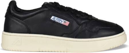 Autry Witte Leren Lage Sneakers Black Heren