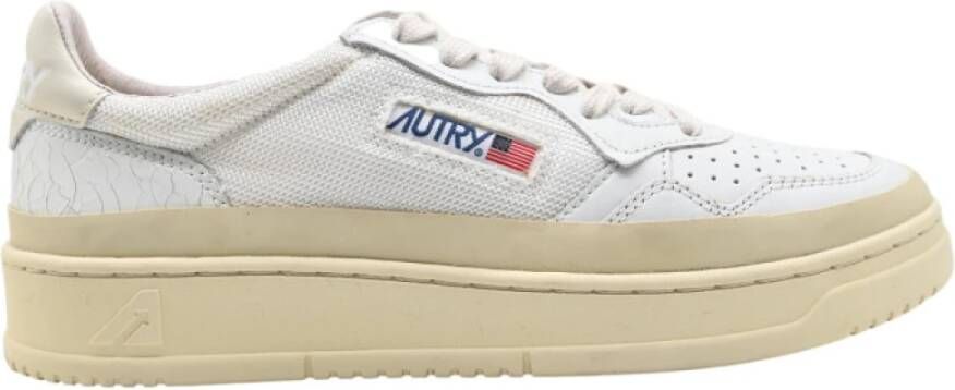 Autry Witte Leren Lage Sneakers White Dames