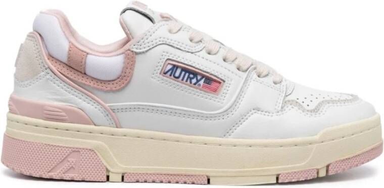 Autry Witte Leren Lage Sneakers White Dames