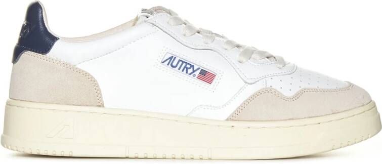 Autry Witte Leren Lage Sneakers White Heren