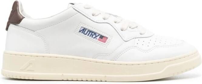 Autry Witte Leren Lage Sneakers White Heren