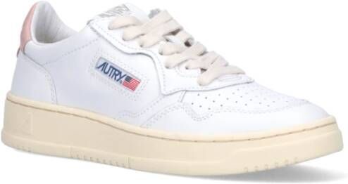 Autry Witte Leren Lage Sneakers Wit Dames