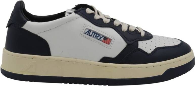 Autry Lage Man Leren Sneakers Blauw Multicolor Heren