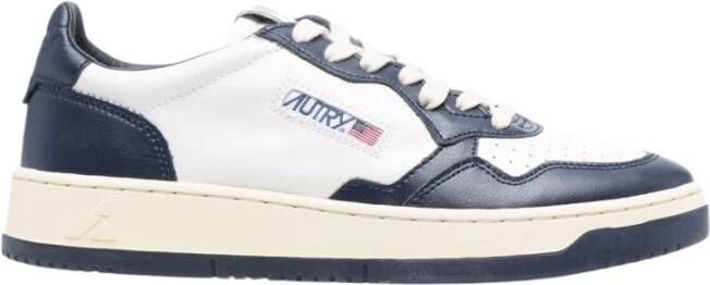 Autry Witte Leren Patched Platte Schoenen White Heren