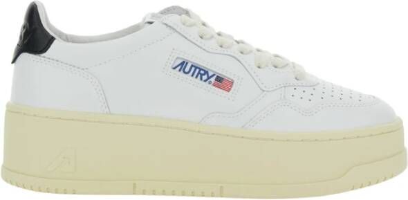 Autry Lage Platform Sneaker met Warme Voering White Dames