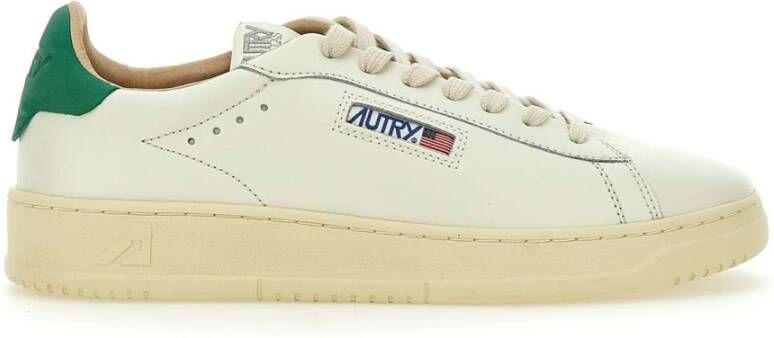 Autry Witte Leren Sneakers Dallas Stijl White Heren