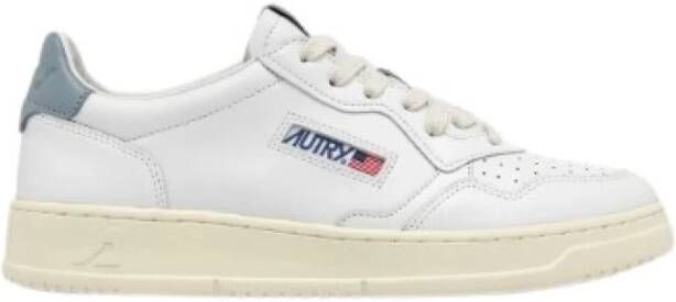 Autry Witte Leren Sneakers Medalist Contrast Hiel White Heren