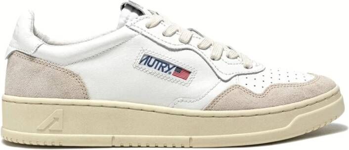 Autry Witte Leren Sneakers Medalist White Heren