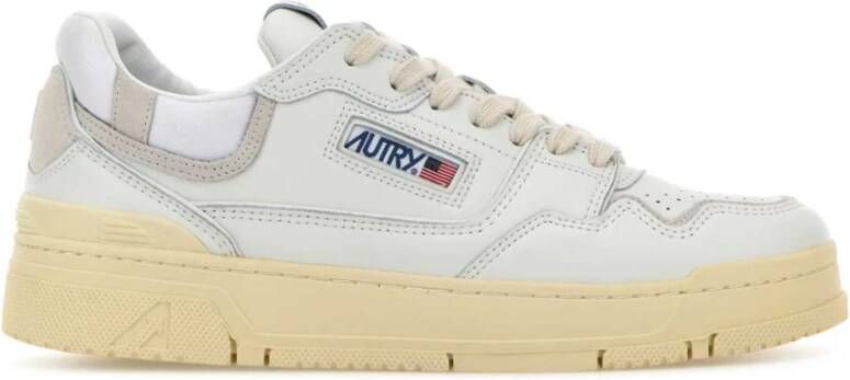 Autry Witte Leren Sneakers met 4 cm Zool White Heren