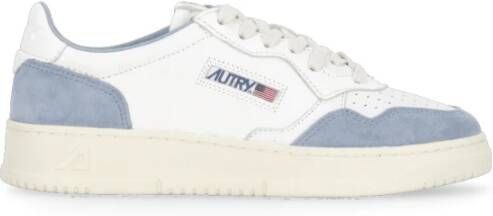 Autry Witte Leren Sneakers met Ademende Details White Dames