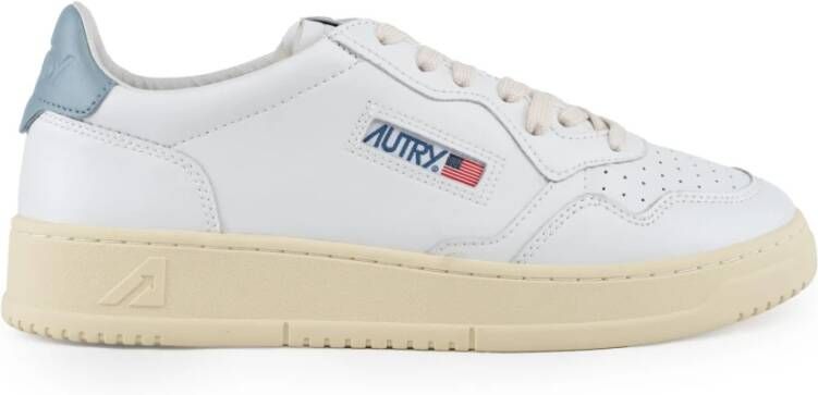 Autry Witte Leren Sneakers met Blauwe Details White Heren