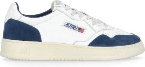 Autry Witte Leren Sneakers met Blauwe Details White Heren