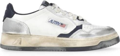 Autry Witte Leren Sneakers met Contrasterende Details White Dames