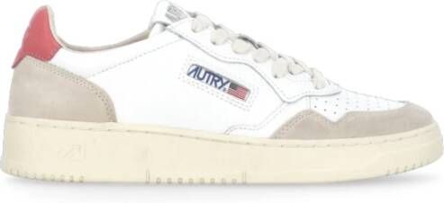 Autry Witte Leren Sneakers met Contrasterende Details White Dames