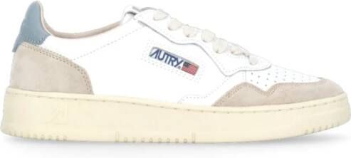 Autry Witte Leren Sneakers met Contrasterende Details White Dames