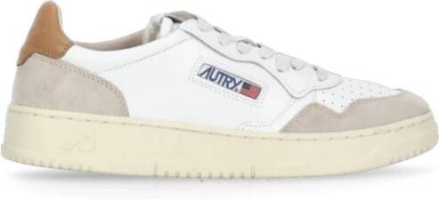 Autry Witte Leren Sneakers met Contrasterende Details White Dames