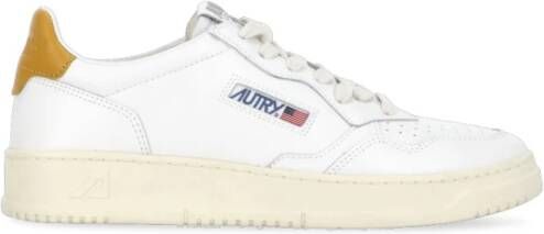 Autry Witte Leren Sneakers met Geborduurd Logo White Dames