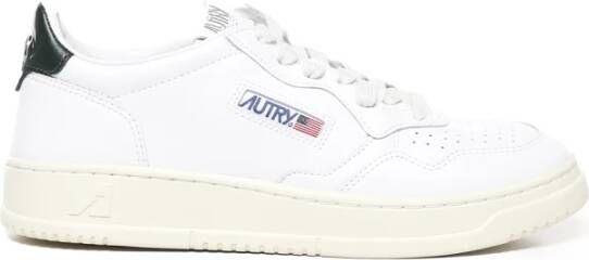 Autry Witte Leren Sneakers met Geperforeerde Tip White Heren