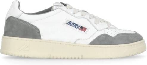 Autry Witte Leren Sneakers met Grijze Details Gray Heren