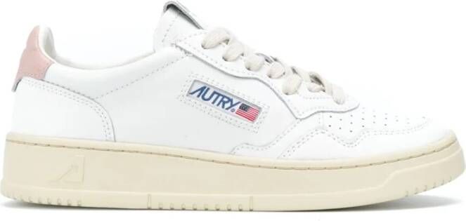 Autry Witte Leren Sneakers met Iconische Achterzak White Dames