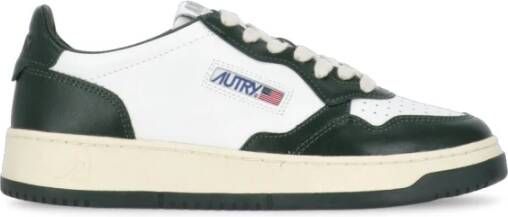 Autry Witte Leren Sneakers met Loged Details White Heren