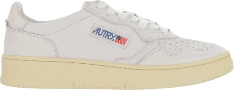 Autry Witte Leren Sneakers met Logo Details Wit Heren