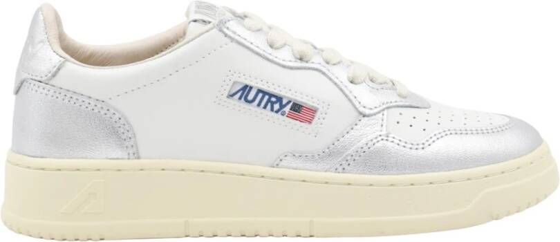 Autry Lage Leren Wit Staal Medalist Schoenen Multicolor