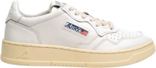 Autry Witte Leren Sneakers met Logo White Heren