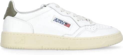 Autry Witte Leren Sneakers met Logodetails White Heren