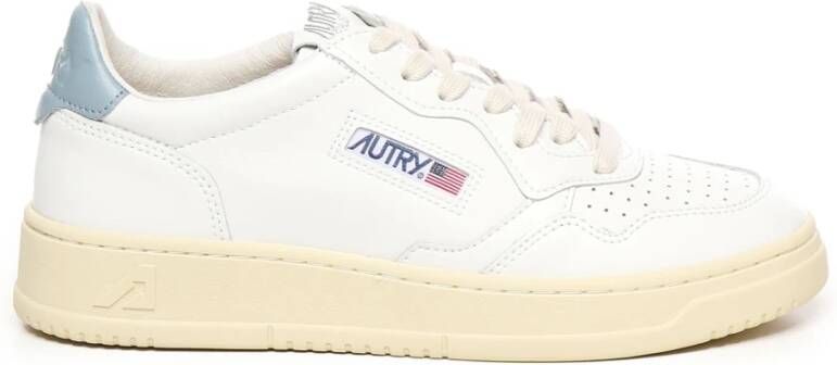 Autry Witte Leren Sneakers met Microgaten White Heren