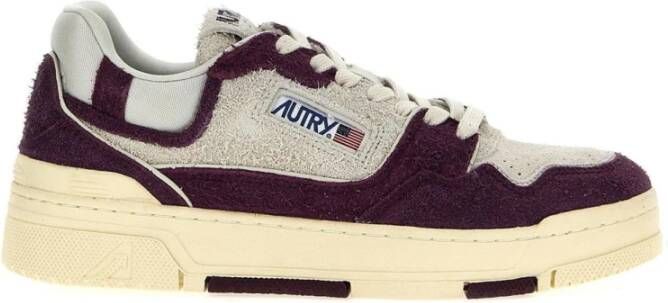 Autry Witte Leren Sneakers met Plateauzool Multicolor Dames