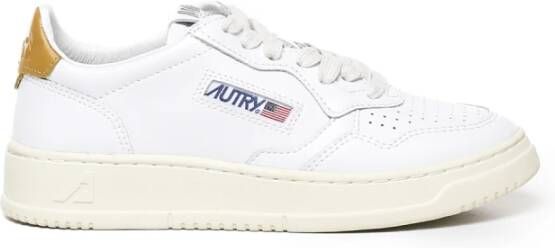 Autry Witte Leren Sneakers met Suède Inzetstukken White Dames