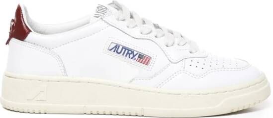 Autry Witte Leren Sneakers met Suède Inzetstukken White Dames