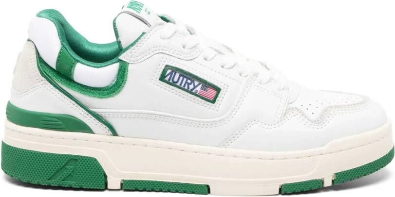 Autry Witte Leren Sneakers met Suède Inzetstukken White Dames