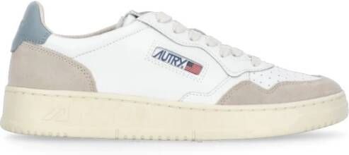 Autry Witte Leren Sneakers met Suède Inzetstukken White Heren