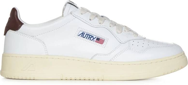 Autry Witte Leren Sneakers voor Mannen White Heren